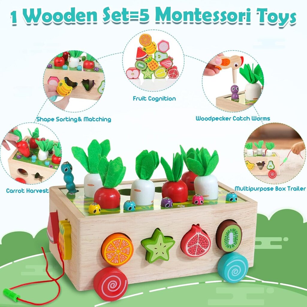 WOODMAM puinen Montessori lasten lelu hinta ja tiedot | Vauvan lelut | hobbyhall.fi