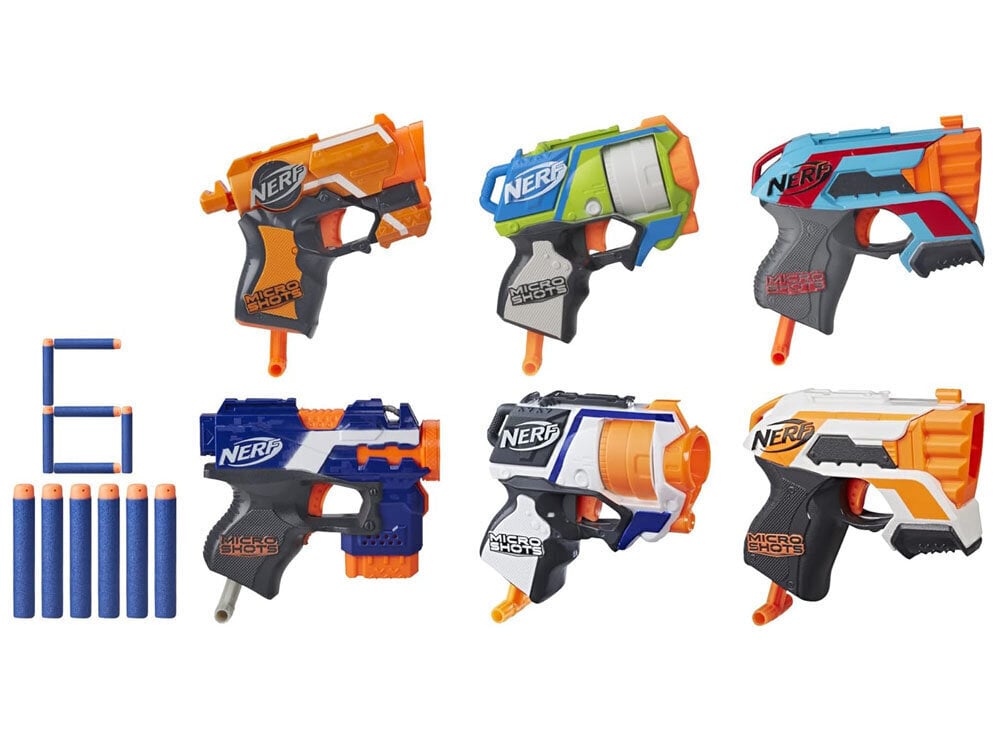 suuri nerf strike gun setti 6 kpl. hinta ja tiedot | Poikien lelut | hobbyhall.fi