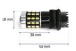 P27W LED-lamppu 3156 12-24V Canbus, 1800lm valkoinen linssillä, 1 kpl. hinta ja tiedot | Polttimot | hobbyhall.fi