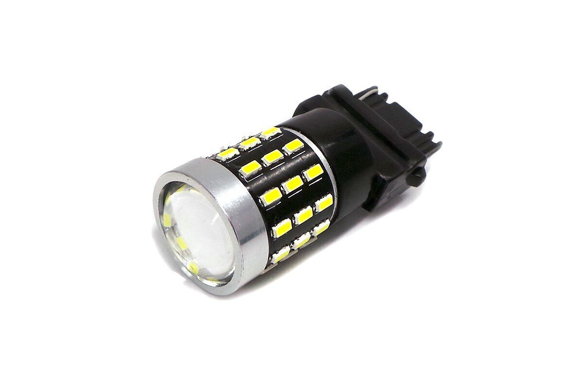 P27W LED-lamppu 3156 12-24V Canbus, 1800lm valkoinen linssillä, 1 kpl. hinta ja tiedot | Polttimot | hobbyhall.fi