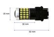 P27W LED 3156 12-24V Canbus, 2100lm valkoinen polttimo linssillä, 1 kpl. hinta ja tiedot | Polttimot | hobbyhall.fi