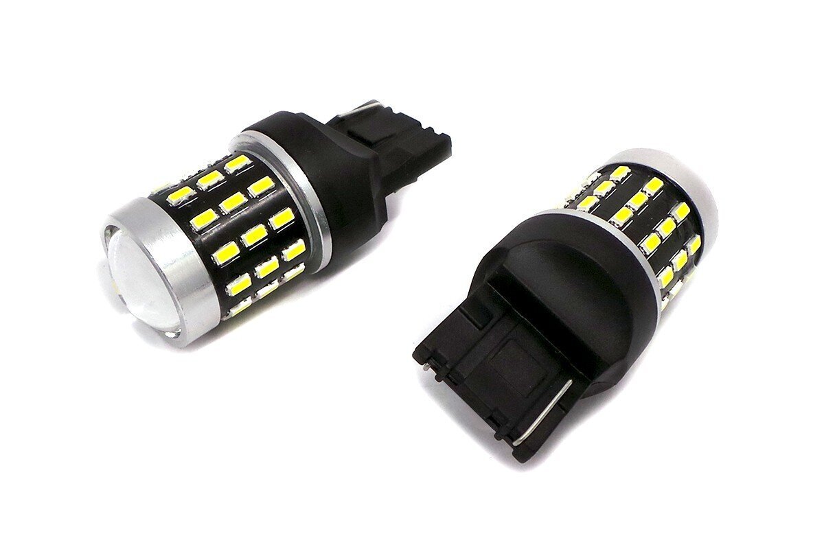 W21W LED 7440 12-24V Canbus, 1800lm, valkoinen polttimo linssillä, 1 kpl. hinta ja tiedot | Polttimot | hobbyhall.fi