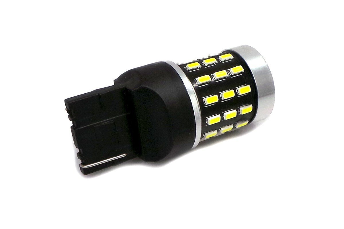 W21W LED 7440 12-24V Canbus, 1800lm, valkoinen polttimo linssillä, 1 kpl. hinta ja tiedot | Polttimot | hobbyhall.fi