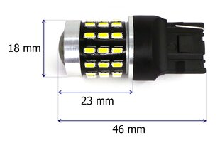 W21W LED 7440 12-24V Canbus, 1800lm, valkoinen polttimo linssillä, 1 kpl. hinta ja tiedot | Polttimot | hobbyhall.fi