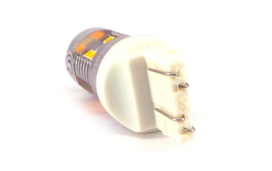 W21/5W LED-lamppu 7443 12V 2000lm Canbus , valkoinen ja oranssi, 1 kpl. hinta ja tiedot | Polttimot | hobbyhall.fi