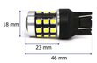 W21/5W LED-lamppu 7443 12-24V Canbus, 1400lm valkoinen linssillä, 1 kpl. hinta ja tiedot | Polttimot | hobbyhall.fi