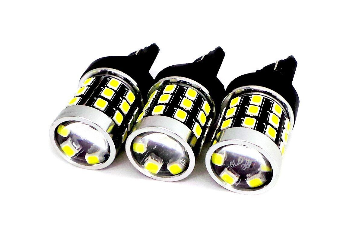 W21/5W LED-lamppu 7443 12-24V Canbus, 1400lm valkoinen linssillä, 1 kpl. hinta ja tiedot | Polttimot | hobbyhall.fi