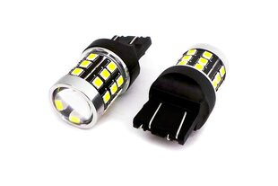 W21/5W LED-lamppu 7443 12-24V Canbus, 1400lm valkoinen linssillä, 1 kpl. hinta ja tiedot | Polttimot | hobbyhall.fi