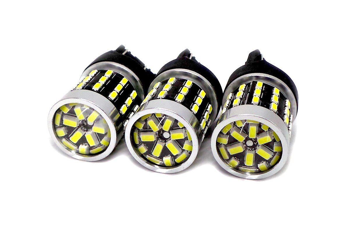 W21/5W LED-lamppu 7443 12-24V Canbus, 1800lm valkoinen linssillä, 1 kpl. hinta ja tiedot | Polttimot | hobbyhall.fi