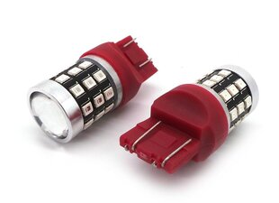 W21/5W LED-lamppu 7443 12-24V 1100lm Canbus, punainen, 1 kpl. hinta ja tiedot | Polttimot | hobbyhall.fi