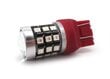 W21/5W LED-lamppu 7443 12-24V 1100lm Canbus, punainen, 1 kpl. hinta ja tiedot | Polttimot | hobbyhall.fi