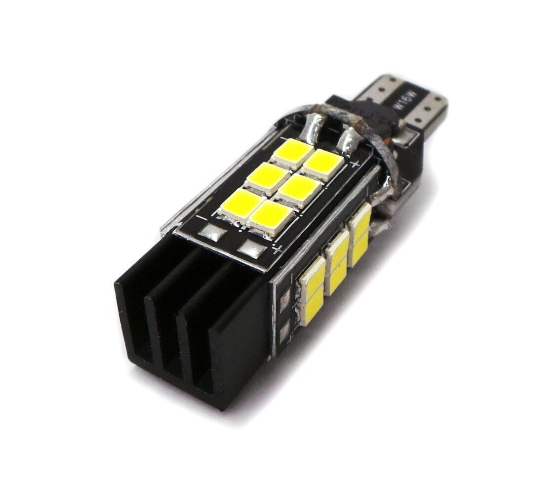 W16W LED-lamppu T15 12V-24V canbus, erittäin vahva 1600lm, 1 kpl. hinta ja tiedot | Polttimot | hobbyhall.fi