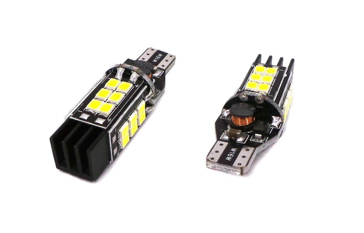 W16W LED-lamppu T15 12V-24V canbus, erittäin vahva 1600lm, 1 kpl. hinta ja tiedot | Polttimot | hobbyhall.fi