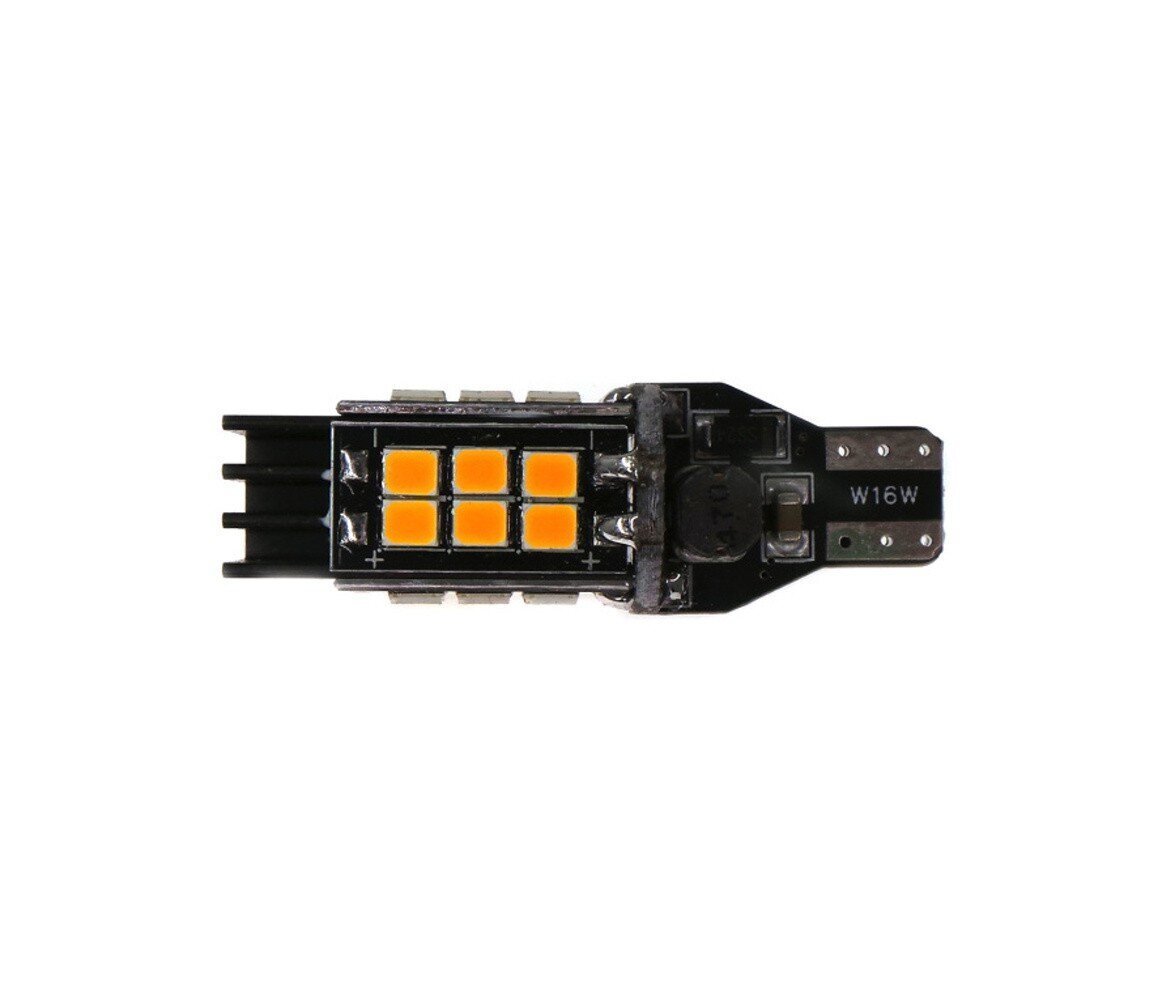 W16W LED T15 12V-24V canbus, oranssi erittäin vahva 1400lm, 1 kpl. hinta ja tiedot | Polttimot | hobbyhall.fi