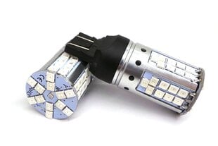 W21/5W LED-lamppu 7443 12-24V CANBUS oranssinpunainen, kaksi väriä USA 2000lm 1 kpl hinta ja tiedot | Polttimot | hobbyhall.fi