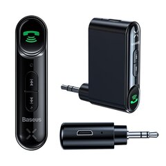 Handsfree-laite äänivastaanotinsovittimella BASEUS, "Bluetooth 5.0" AUX, 3,5 mm, musta hinta ja tiedot | Baseus Puhelimet, älylaitteet ja kamerat | hobbyhall.fi