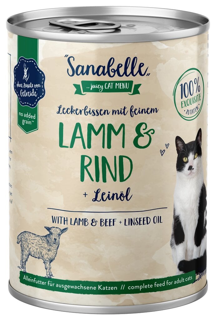 Sanabele Lamb & Beef Kissanruoka, 400g hinta ja tiedot | Kissanruoka | hobbyhall.fi