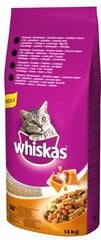 Whiskas kuivaruoka aikuisille kissoille naudanlihalla ja porkkanoilla, 14 kg hinta ja tiedot | Kissan kuivaruoka | hobbyhall.fi