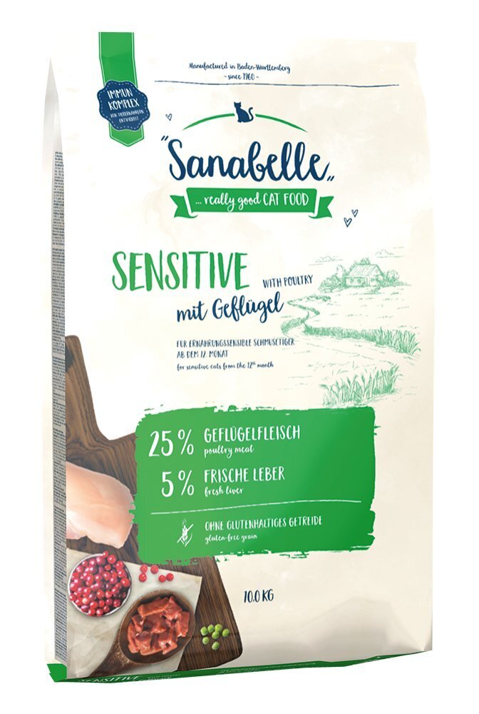 Kuivaruoka kissoille Sanabelle Sensitive, kanan kanssa 10kg hinta ja tiedot | Kissan kuivaruoka | hobbyhall.fi