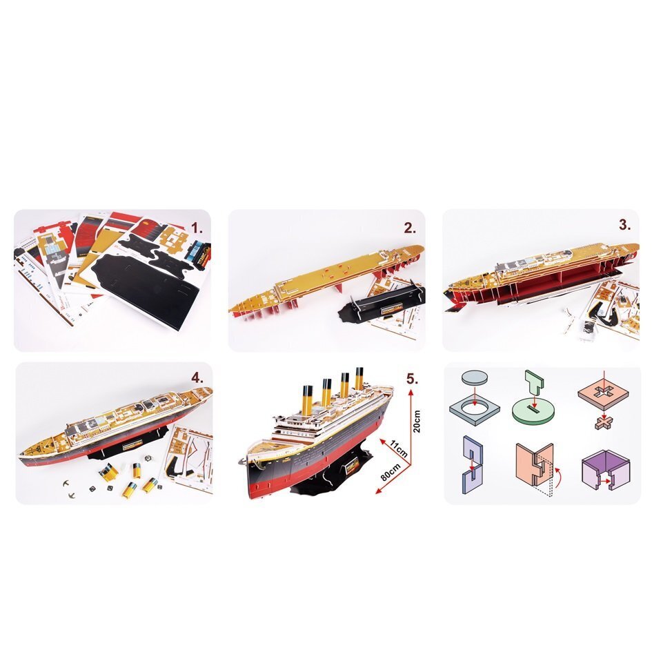 CUBICFUN 3D palapeli Titanic suuri hinta ja tiedot | Palapelit | hobbyhall.fi