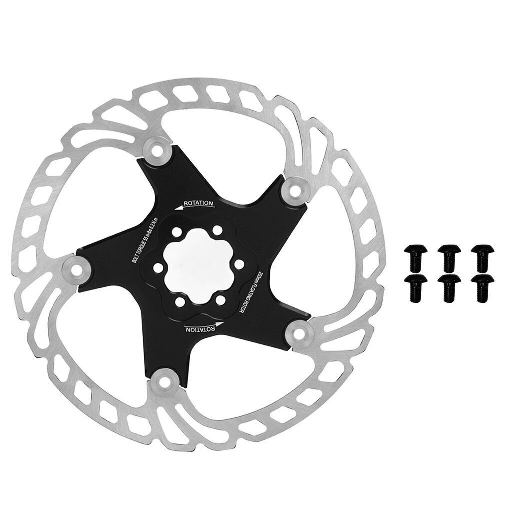 Pyörän levyjarrun roottori Kevyt lämmönpoisto Mountain Road Bike kelluva jarrulevy 6 ruuvilla 203mm/8in hinta ja tiedot | Muut polkupyörän varaosat | hobbyhall.fi