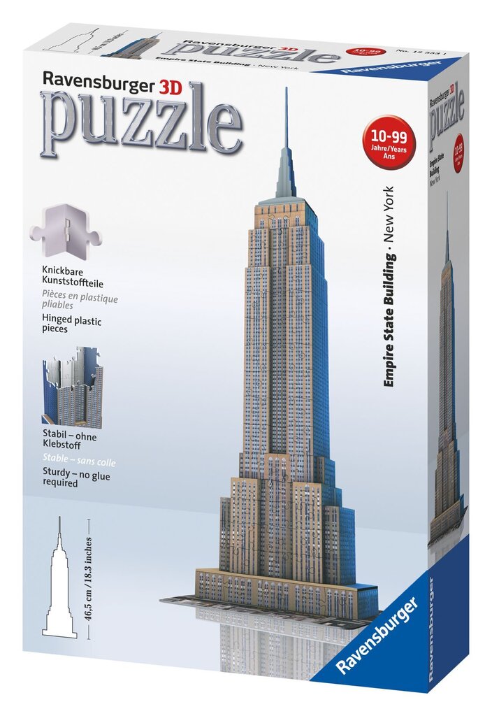 3D-palapeli 216 osaa Empire State Building hinta ja tiedot | Palapelit | hobbyhall.fi