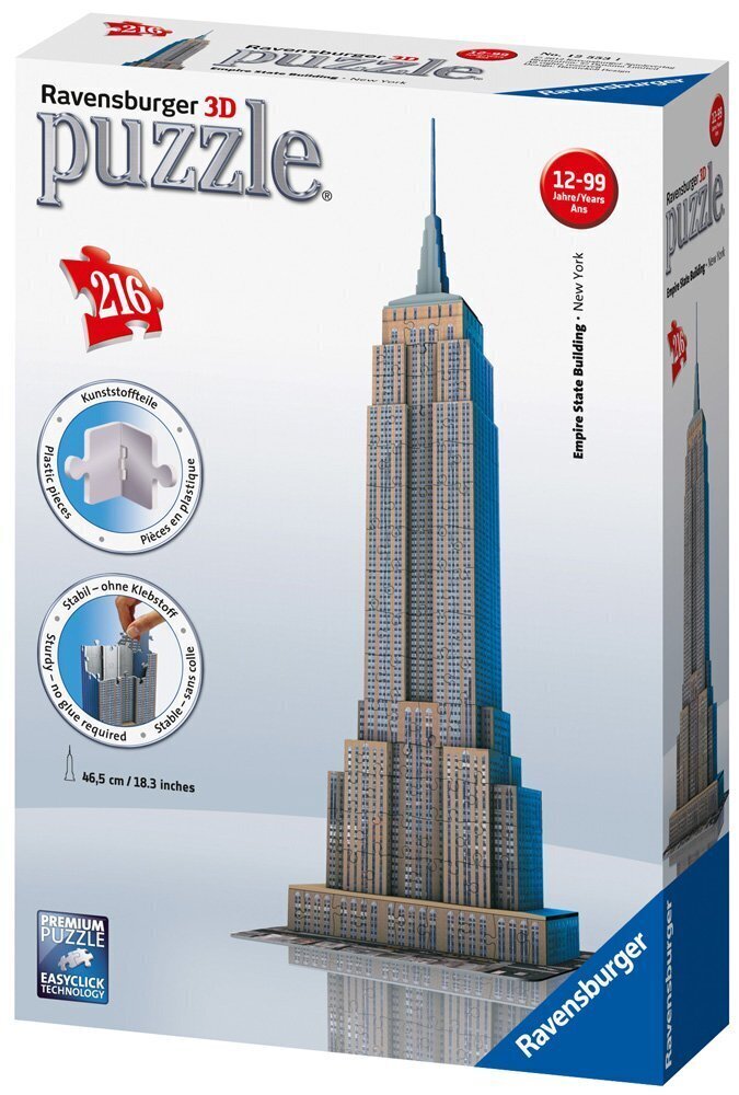 3D-palapeli 216 osaa Empire State Building hinta ja tiedot | Palapelit | hobbyhall.fi