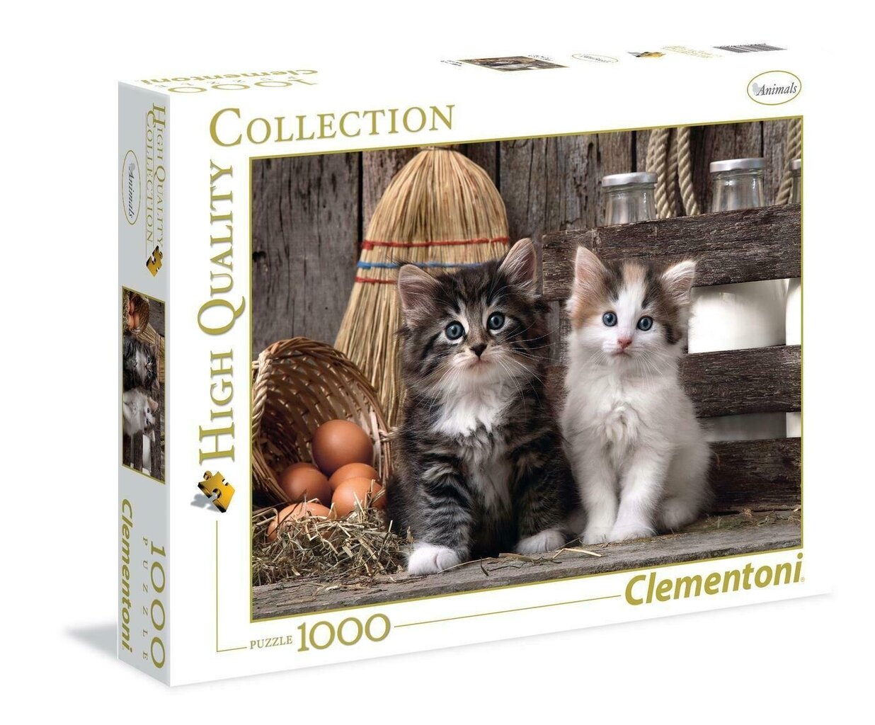 Clementoni High Quality Lovely Kittens, 1000 palainen palapeli hinta ja tiedot | Palapelit | hobbyhall.fi