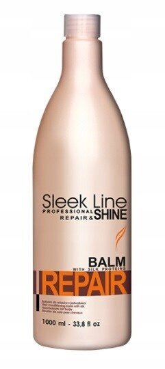 Hiustenhoitoaine silkkiproteiinilla Stapiz Sleek Line 1000 ml hinta ja tiedot | Hoitoaineet | hobbyhall.fi