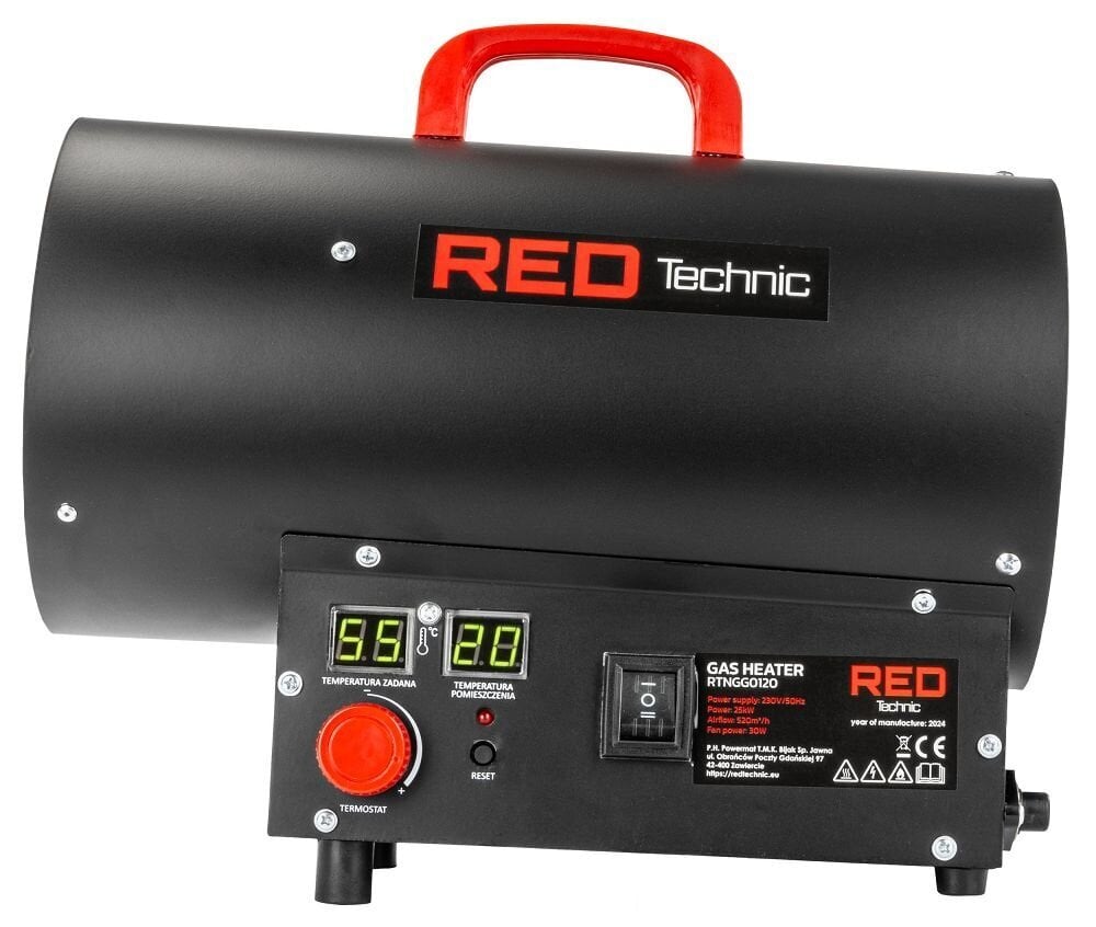 Kaasulämmitin Red Technic 25 kW termostaatilla hinta ja tiedot | Lämmittimet | hobbyhall.fi