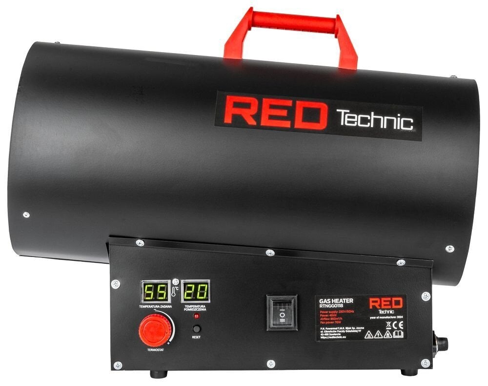 Kaasulämmitin Red Technic 45 kW termostaatilla hinta ja tiedot | Lämmittimet | hobbyhall.fi