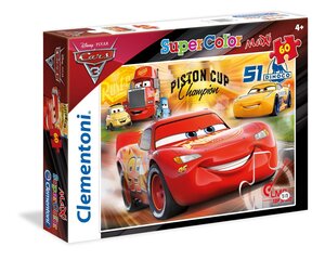 Palapeli, Clementon Lightning McQueen (Autot), 60 osaa hinta ja tiedot | Palapelit | hobbyhall.fi