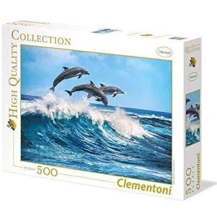Jigsaw Clementoni Sukellusdelfiinit, 500 kpl hinta ja tiedot | Palapelit | hobbyhall.fi