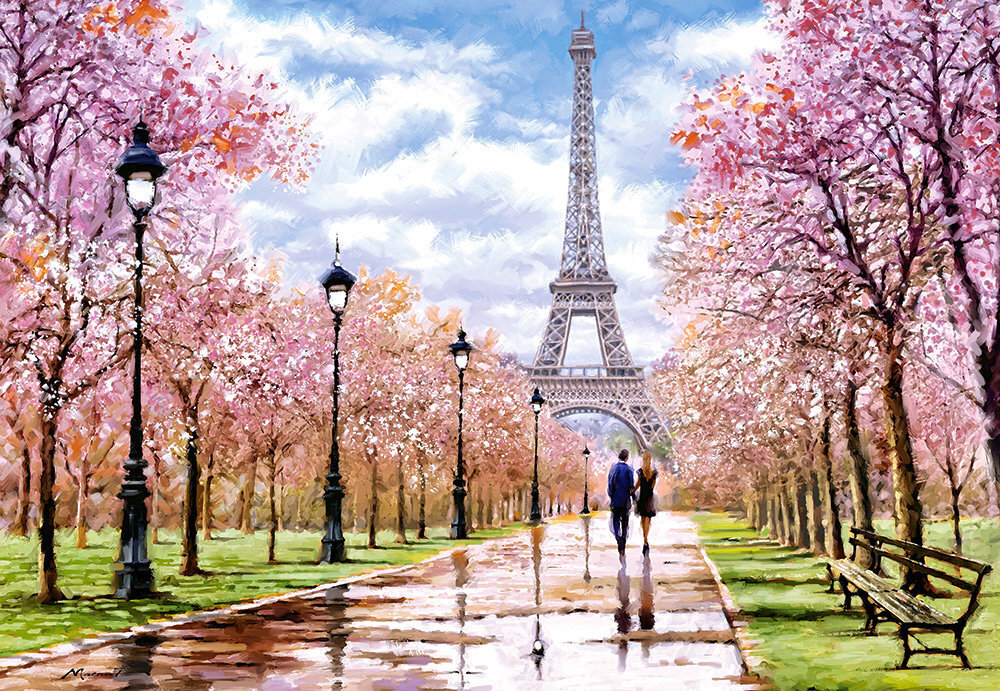 Palapeli Castorland Romantic Walk In Paris, 1000 palaa hinta ja tiedot | Palapelit | hobbyhall.fi