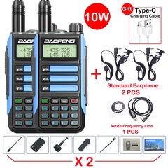 (2 kpl-UV16 paketti 28) 2 kpl Baofeng UV16 Max Walkie Talkie 10W V2 versio VHF UHF Dual Band Two Way CB Ham Radio UV16 Kannettava radiolähetin-vastaanotin UV10R hinta ja tiedot | Kelloradiot ja herätyskellot | hobbyhall.fi