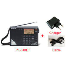 (Musta ja laturi) Tecsun PL310ET PL-310ET Full Band Radio Digital Demodulaattori FM/AM/SW/MW/LW World Band Stereo Radio Digitaalinen vastaanotin hinta ja tiedot | Kelloradiot ja herätyskellot | hobbyhall.fi