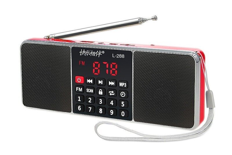 (punainen L-288) L-288 Super Bass Stereo FM -radiokaiutin TF USB AUX -lukituspainikkeella ladattavalla akulla hinta ja tiedot | Kelloradiot ja herätyskellot | hobbyhall.fi