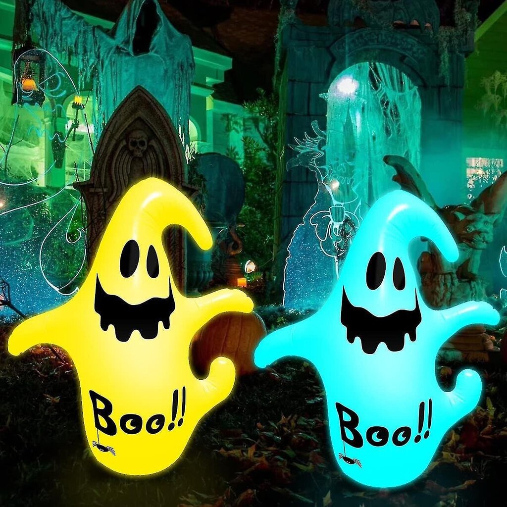 Halloween-koriste puhallettava kummitus, 1,2 m Halloween Ghost puhallettavat valot Halloween-koriste kaukosäätimellä, puhallettava Halloween Ghost de hinta ja tiedot | Puutarha- ja ulkovalot | hobbyhall.fi