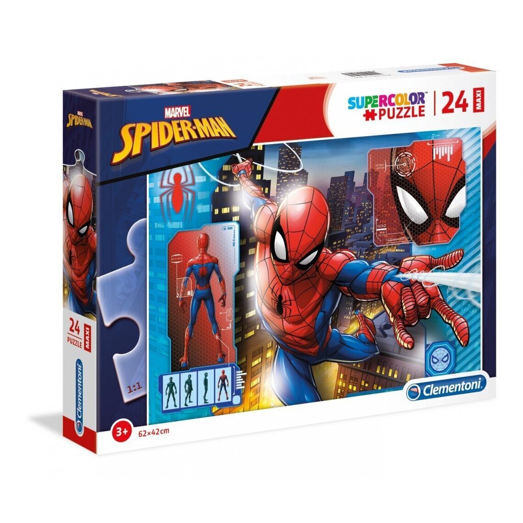 Palapeli Clementon Super Color Maxi Spider-Man 24 osaa hinta ja tiedot | Palapelit | hobbyhall.fi