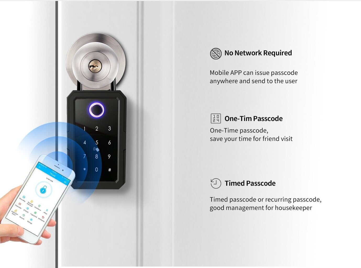 Smart Key Lock Box Ttlock Wifi Door Lock hinta ja tiedot | Kassakaapit | hobbyhall.fi