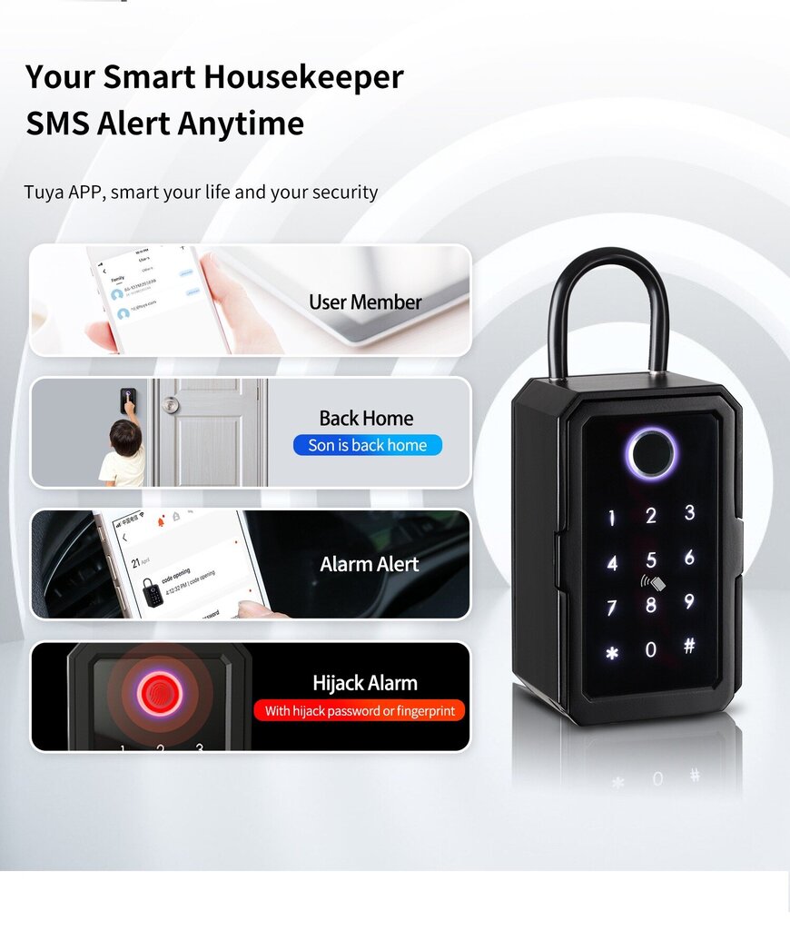 Smart Key Lock Box Ttlock Wifi Door Lock hinta ja tiedot | Kassakaapit | hobbyhall.fi