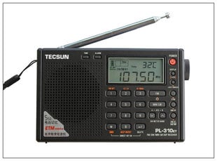 (Musta)Alkuperäinen TECSUN PL-310ET FM AM MW SW LW DSP RADIO-vastaanotin WORLD BAND Lyhytaaltoinen digitaalinen demodulaatio kannettava stereoradio hinta ja tiedot | Kelloradiot ja herätyskellot | hobbyhall.fi