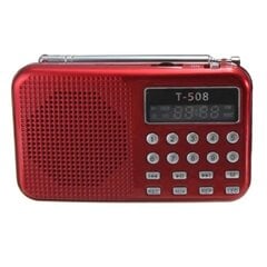 (Punainen) Mini FM Radio T508 Kannettava LED-näyttö Stereokaiutin Tukee USB TF-korttia MP3-musiikkisoitin USB-virtajohdolla hinta ja tiedot | Kelloradiot ja herätyskellot | hobbyhall.fi