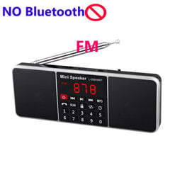 (FMBlack EI Bluetoothia)Digitaalinen kannettava radio AM FM Bluetooth-kaiutin Stereo MP3-soitin TF SD-kortti USB-asema Handsfree Soita ladattavat kaiuttimet hinta ja tiedot | Kelloradiot ja herätyskellot | hobbyhall.fi