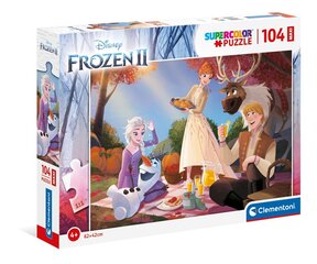 Puzzle Clementonin superväripalapeli Disney Ice Party/Frozen II, 23757, 104-osainen hinta ja tiedot | Palapelit | hobbyhall.fi