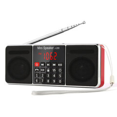 (Punainen) J-288 Kannettava radio AM FM-radio Bluetooth-kaiuttimella AUX-tulo TF-kortti MP3-minitasku USB-radiot Stereosoitin hinta ja tiedot | Kelloradiot ja herätyskellot | hobbyhall.fi