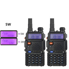 (UV-5R 5W 2PCS)2024 Baofeng UV-5R 5W/8W Radiopuhelin Pitkän kantaman radiopuhelin FM Kätevä lähetin-vastaanotin Kannettava Ham Radio Walkie Talkie hinta ja tiedot | Kelloradiot ja herätyskellot | hobbyhall.fi