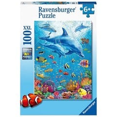 Ravensburger palapeli 100 kpl Dolphins hinta ja tiedot | Palapelit | hobbyhall.fi