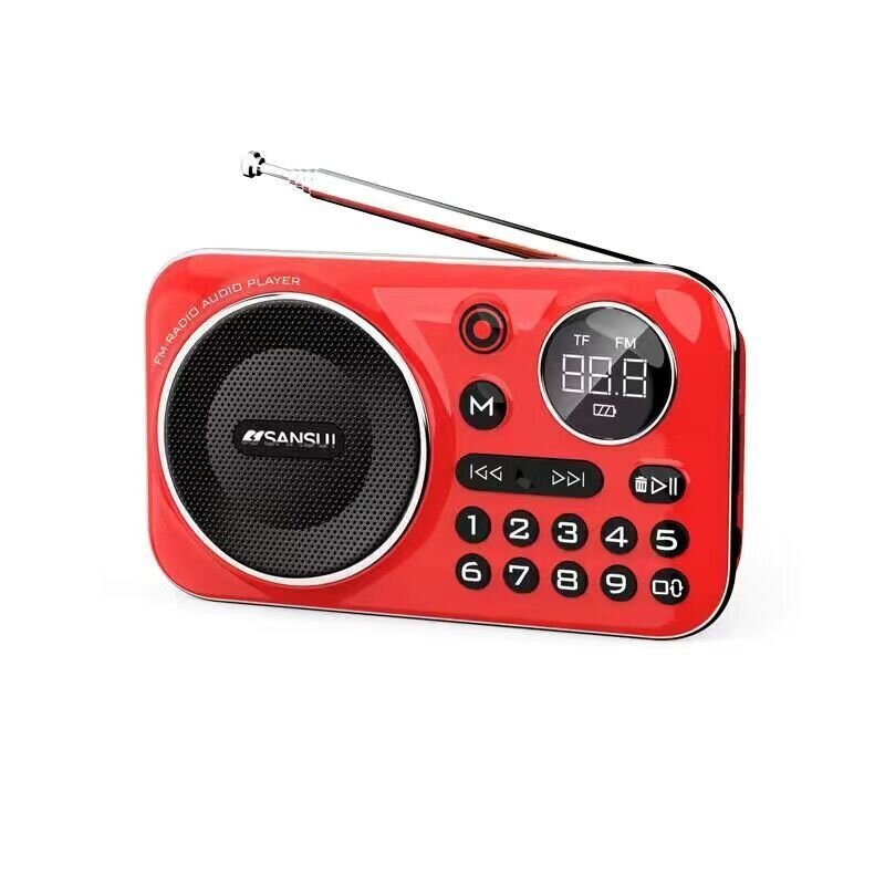 (Punainen)FM-radio Bluetooth 5.0 -kaiutin Kannettava miniradio iäkkäille HiFi TF/USB MP3-musiikkisoitin Tuki Äänitys kuulokkeet Toista hinta ja tiedot | Kelloradiot ja herätyskellot | hobbyhall.fi