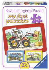 Ravensburger ensimmäinen palapelini, 3 x 6 osaa hinta ja tiedot | Palapelit | hobbyhall.fi